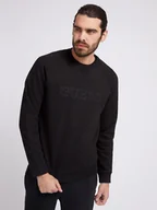 Bluzy męskie - Męska bluza dresowa nierozpinana bez kaptura GUESS ALDWIN CN SWEATSHIRT - miniaturka - grafika 1