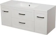 Szafki łazienkowe - Szafka łazienkowa biała 121 cm MEIVA z umywalką - miniaturka - grafika 1