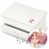 Pozytywki dla dzieci - Szkatułka na biżuterię z pozytywką i szufladką z nadrukiem dla dziewczynki na imieniny - miniaturka - grafika 1