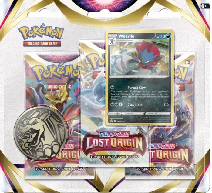 Karty Lost Origin 3-Pack Blister Weavile