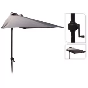 Koopman ProGarden Parasol półokrągły, 250 cm, jasnooszary - Parasole ogrodowe - miniaturka - grafika 1
