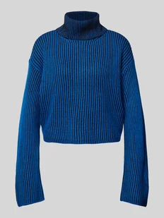 Sweter z dzianiny z golfem model ‘TONE’ - Swetry damskie - miniaturka - grafika 1