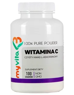 MyVita Witamina C Lewoskrętna kwas l-askorbinowy proszek 100g - Witaminy i minerały - miniaturka - grafika 1