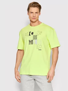 Koszulki męskie - Hugo Boss T-Shirt Tirax 1 50466944 Zielony Relaxed Fit - grafika 1