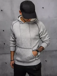Bluza męska jasnoszara Dstreet BX5514-XL - Bluzy męskie - miniaturka - grafika 1