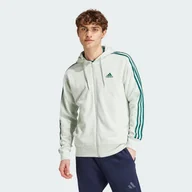 Bluzy sportowe damskie - Essentials French Terry 3-Stripes Full-Zip Hoodie - miniaturka - grafika 1