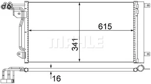 Skraplacz, klimatyzacja Mahle AC 566 000S - Akcesoria do klimatyzacji i ogrzewania - miniaturka - grafika 1