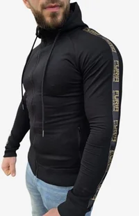 Bluza rozpinana czarna męska z kapturem Furia - Bluzy męskie - miniaturka - grafika 1