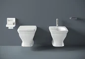 Miski WC - Art Ceram Civitas Zestaw Toaleta WC bez kołnierza 54x36 cm + deska wolnoopadająca biały CIV0010100+CIA0100171 - miniaturka - grafika 1