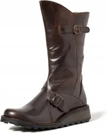 Kozaki damskie - Fly London Kozaki Damskie Skórzane Brązowe 41 Ż7C - miniaturka - grafika 1