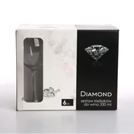 Kieliszki - Komplet kieliszków Diamond wino czerwone 330 ml 6 sztuk - miniaturka - grafika 1