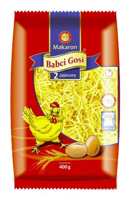 ARTEX MAKARON BABCI GOSI 2 JAJECZNY KRAJANKA CIENKA 400G