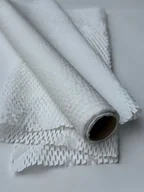 Folia, papier śniadaniowy, serwetki - Folia florystyczna do pakowania prezentow Plaster miodu 50cmX10m Biały - miniaturka - grafika 1