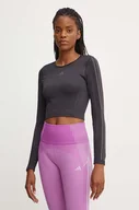 Bluzki damskie - adidas Performance longsleeve treningowy Knit kolor czarny IX6994 - miniaturka - grafika 1