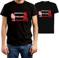 Koszulki męskie - T-SHIRT MĘSKI DLA KIEROWCY TIRA TRUCK Z NADRUKIEM KOSZULKA CZARNA R-XL A34 - miniaturka - grafika 1