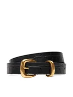 Paski - Calvin Klein Pasek Damski Bombay Strap Croc 25Mm Belt LV04F7056G Czarny - miniaturka - grafika 1
