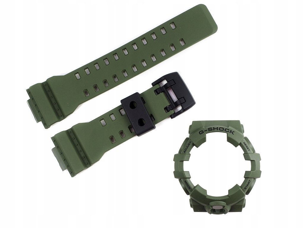 Komplet Casio pasek i bezel GA-700UC-3A GA-700 GA-710 zielony oryginalny