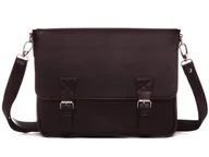 Teczki i aktówki - BRĄZOWA LISTONOSZKA MĘSKA TORBA NA RAMIĘ SOLOME MERLO - miniaturka - grafika 1