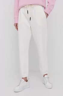 Spodnie damskie - Max Mara Leisure Leisure spodnie damskie kolor biały gładkie - grafika 1
