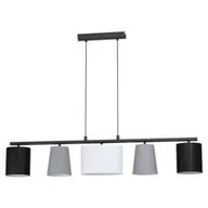 Lampy sufitowe - Eglo Almeida 1 98588 lampa wisząca zwis oprawa 5x25W E27 szara/biała/czarna - miniaturka - grafika 1