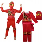 Kombinezony dla dzieci - Strój Ninja Ninjago Kai Wojownik Przebranie Karnawał Maska - 110-116 - miniaturka - grafika 1
