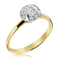 Pierścionki - Pierścionek zaręczynowy dwukolorowy z brylantami 0.44 ct - WB-24-45 - miniaturka - grafika 1