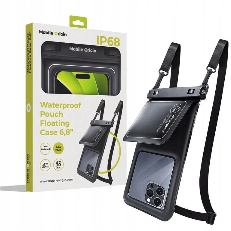 Mobile Origin Waterproof Floating Case with Small Pouch 6,8