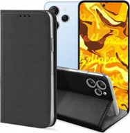 Etui i futerały do telefonów - Hello Case ETUI Z KLAPKĄ DO Xiaomi Redmi 12 / Redmi 12 5G CZARNE ZAMYKANE MAGNETYCZNE - miniaturka - grafika 1