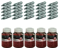 Osprzęt do wiatrówek - Zestaw 25+5 Nabój kapsuła CO2 Borner 12 gr + Śrut 4,46 mm Borner Premium Gold 1500szt - miniaturka - grafika 1