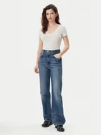 Koszulki i topy damskie - Tommy Jeans T-Shirt DW0DW20458 Beżowy Slim Fit - miniaturka - grafika 1
