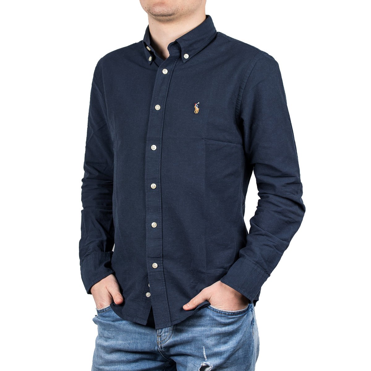 Koszula Męska Ralph Lauren Iconic Oxford Shirt 710672877002 Navy XXL