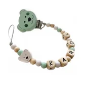 Gryzaki dla dzieci - Zawieszka do smoczka pleciona imię personalizacja drewno - miniaturka - grafika 1