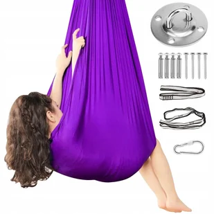 2x Hamak - Chusta Akrobatyczna Dla Dzieci ,1.5*2.8M huśtawka sensoryczna ha - Czapki dla dzieci - miniaturka - grafika 1