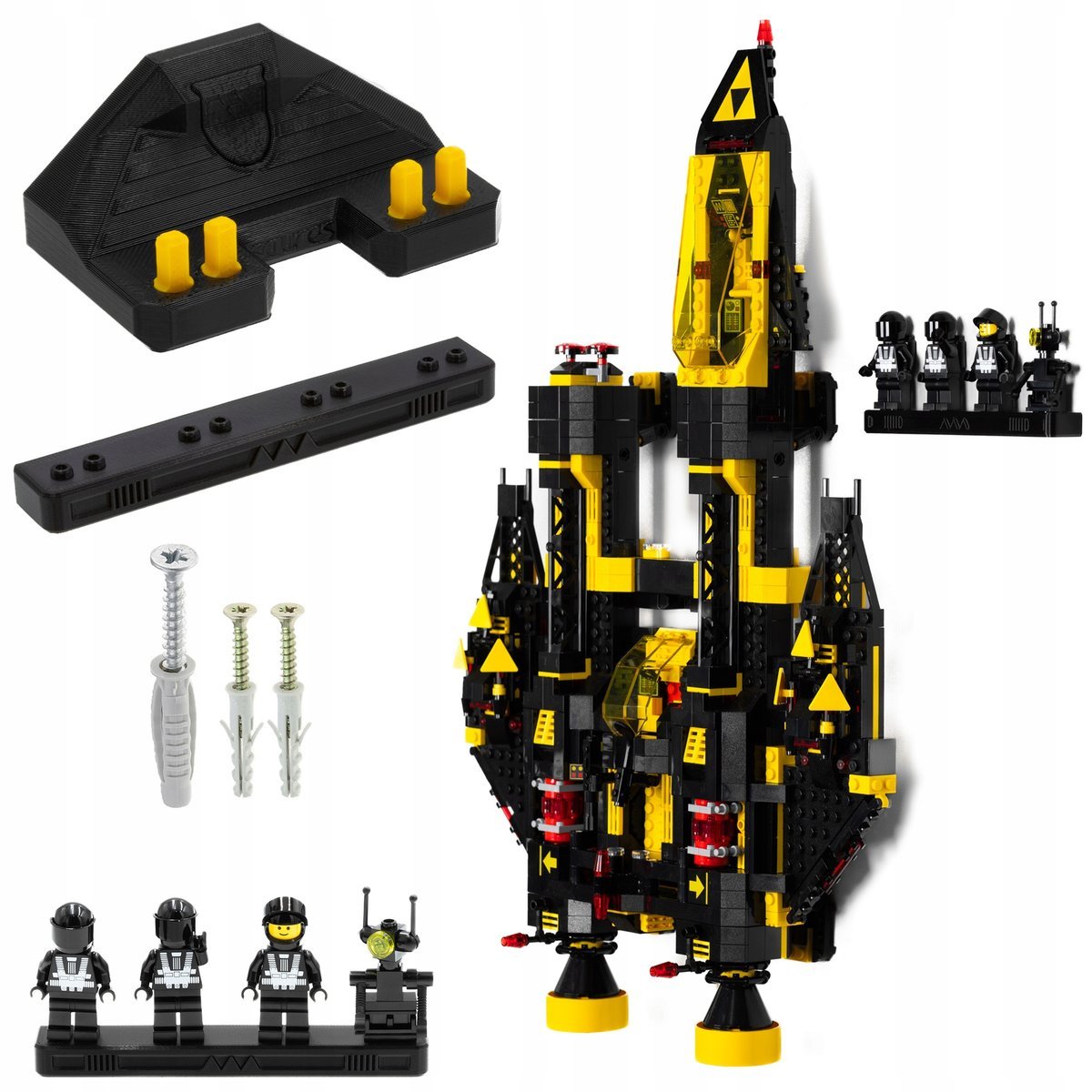 Blacktron Renegade (10355) - Uchwyt ścienny na LEGO Ekspozycja Saures