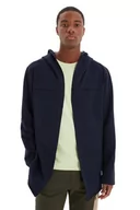 Swetry męskie - Trendyol Męski męski zwykły standardowy sweter z okrągłym dekoltem, tkany kardigan, granatowy, XL, granatowy, XL - miniaturka - grafika 1