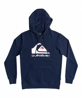 Bluzy sportowe męskie - Męska bluza dresowa nierozpinana z kapturem QUIKSILVER Big Logo - granatowa - grafika 1