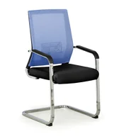 Fotele i krzesła biurowe - B2B Partner Krzesło konferencyjne ELITE NET, niebieski/czarny SL1606CTX010-1K304E2 - miniaturka - grafika 1