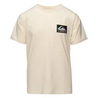 Koszulki męskie - Męska Koszulka z krótkim rękawem QUIKSILVER BACK FLASH SS EQYZT07605-WDW0 – Beżowy - miniaturka - grafika 1