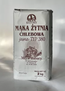 .Młyn Batory Mąka Żytnia Chlebowa jasna typ380 2kg - Mąka - miniaturka - grafika 1