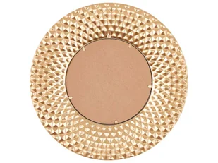 Metalowe okrągłe lustro ścienne ø 60 cm złote COMBE Lumarko! - Lustra - miniaturka - grafika 4