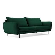Sofy i kanapy - Ciemnozielona aksamitna sofa 200 cm Vienna – Cosmopolitan Design - miniaturka - grafika 1