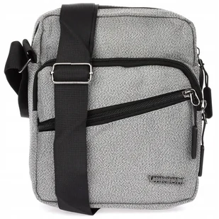 Torba Saszetka Męska Na Ramię Sportowa Torebka Raportówka Pojemna Szary - Torby męskie - miniaturka - grafika 1
