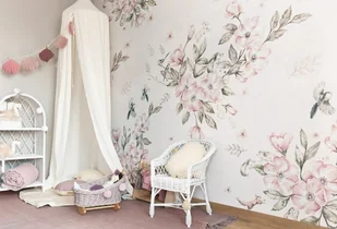 Rose Garden Tapeta dziecięca w Wielkie Kwiaty - Tapety - miniaturka - grafika 1