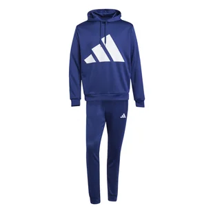 Męski Dres ADIDAS M BL FT HD TS JC5389 – Granatowy - Dresy męskie - miniaturka - grafika 1