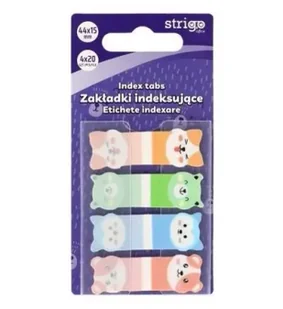 Zakładki indeksujące Misie 44x15mm 80 kartek - Strigo - Zakładki do książek - miniaturka - grafika 1