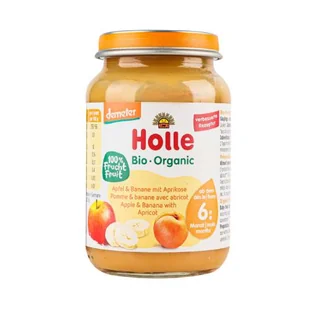 HOLLE Bio Organic Deserek Jabłko-banan-morela, 190g - Desery dla dzieci - miniaturka - grafika 1
