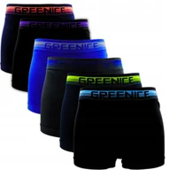 Majtki męskie - 6x BOKSERKI MĘSKIE BAWEŁNA 70% MAJTKI BEZSZWOWE ELASTYCZNE GREENICE M/L - miniaturka - grafika 1
