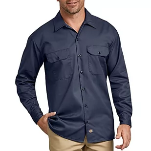 Dickies Męska koszula robocza z długim rękawem, granatowy, XXL - Koszule męskie - miniaturka - grafika 1
