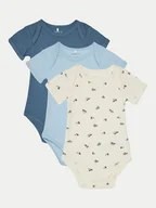 Komplety dla niemowląt - NAME IT Komplet 3 par body 13242192 Kolorowy Regular Fit - miniaturka - grafika 1