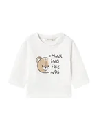 Bluzki damskie - Mayoral Bluzka 1038 Biały Regular Fit - miniaturka - grafika 1